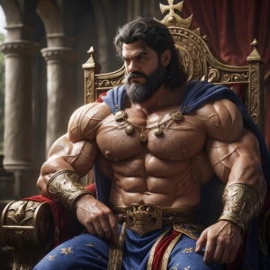 The muscular hairy prince fullyneikein and the king was showing...