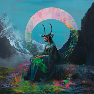 Goddess Rhiannon from Wales Mythology 
--sref 2586252172 3196748...