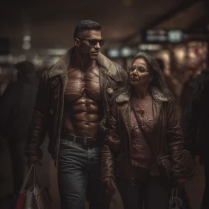 Realism photo art.a  indian criminal sweaty muscular beefy man ,...