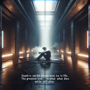 "Death is not the greatest loss in life. The greatest loss is wh...