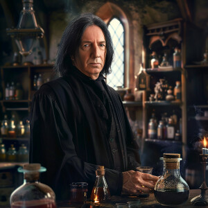 Alan rickman as severus snape, teaching class potion