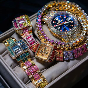 First series 1990’s Power Ranger jewlery set… Iced out chocker c...