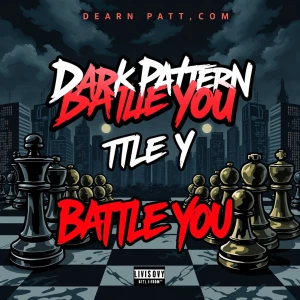 Design an album cover for a hip-hop track called "Dark Pattern B...