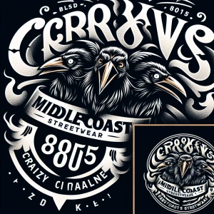 Create a logo design for "Crows .", incorporating a stylistic re...