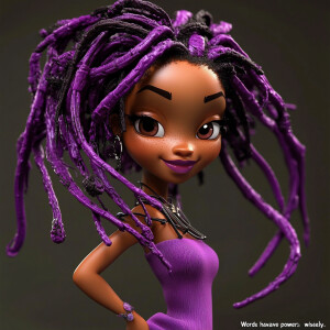 Design an ultra-high-resolution, 3D image of an African American...