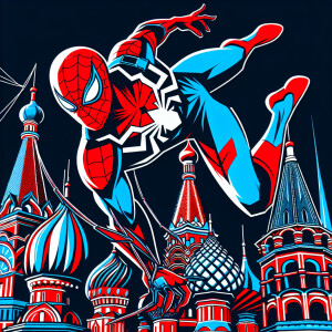 Spider-Man in Russia anime style