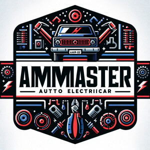 Сделай логотип для авто электрика с названием ampmaster