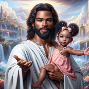 Create a 3D realistic artwork featuring the phrase 'Jesus Saves'...