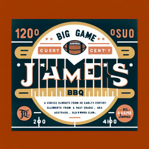 Make a sign that looks like a football field that says BIG GAME...