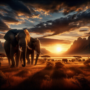 elephants in Africa, ultra-detailed, ultra-realistic, 8k resolut...