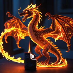 "In the dim glow of a room, a flick of a lighter releases a flam...