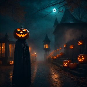 Create a hyperrealistic and macabre digital illustration of a ch...