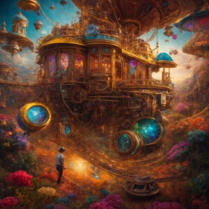 A whimsically malfunctioning quantum transporter, its dials aske...