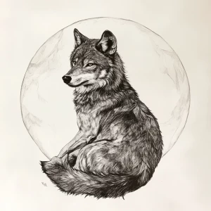 Pregnant wolf