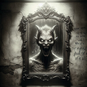 A high quality photorealistic The mirror 
Mirror Mirror on the w...