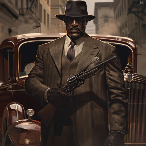 **Visual Prompt for a Full-Body Image of Delroy Lindo as a Lawma...
