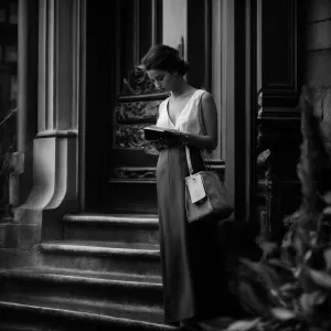 Kraftvolle Darstellung menschlicher Emotionen in einem Schwarz-W...