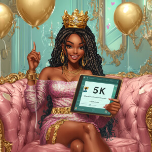 A vibrant digital illustration celebrating a social media milest...