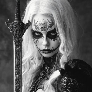 Lady Death from Chaos! Comics, lifelike photography, no pupil ey...