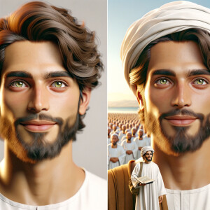 Create a 3-D realistic picture of a beautiful African-American J...