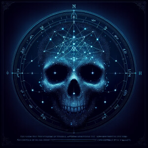 simple background, english text, punisher skull, made out of ast...
