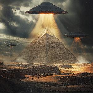 Extraterrestrial beings orchestrating the construction of the Gr...