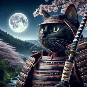 Cat samurai