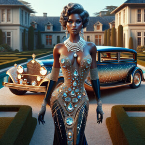 Create a vibrant, 3-D realistic illustration of an light skin, H...