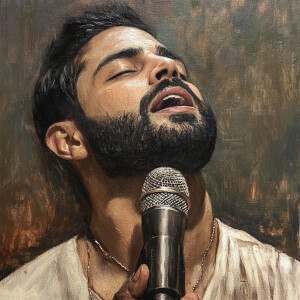 virat kohli singing with dua lipa , hyper realistic ,
