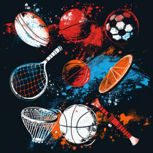 4 T-shirt designs with sports