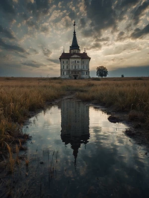 Letnji dan na jezeru Palić u Vojvodini, blistavo plavo nebo, sun...