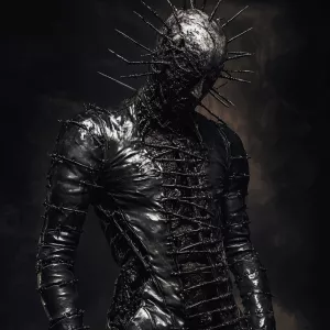 Cenobite character in the style of Clive Barker's Hellraiser ser...