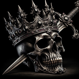 Sword skull black crown