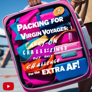 Create a YouTube thumbnail design for a video titled "Packing fo...