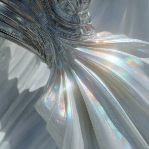 In a digital painting, a shimmering, almost ethereal digital art...