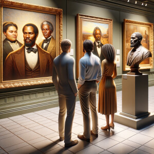 Design a close-up, detailed 3D view inside an African-American m...