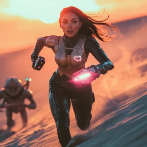 A dynamic action shot of Dahlia Valentina fit tall supple well e...