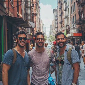 Three guys in their 30s.Two portuguese and a Brazilian lost in N...