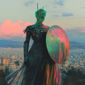 Realistic image  Athena (Greece)
Athena stands tall, her wisdom...