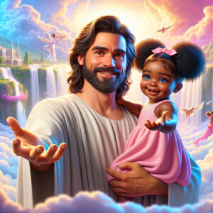 Create a 3D realistic artwork featuring the phrase 'Jesus Saves'...