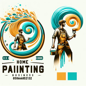 Create a dynamic logo for "Abo Shalaby" Home Painting Services w...