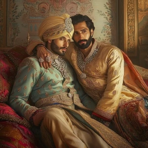 In this beautifully composed scene, the essence of warmth and ro...