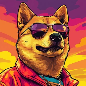 MEME DOGE in GTA art style — KRIS — in the style of a Grand Thef...