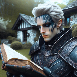 Caranthir-Ar-Fieniel from the Witcher series in black eldritch a...