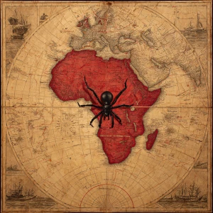 An image of a old yellowish map of the African continent show th...