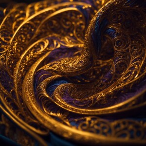 In the center of a gilded hypnotic familiar, delicate strands of...