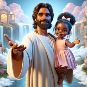 Create a 3D realistic artwork featuring the phrase 'Jesus Saves'...