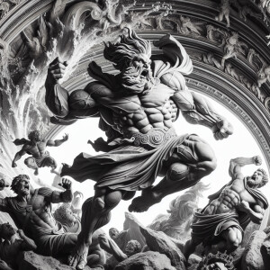 Hercules with extra extra Huge Muscles and veins popping out fig...