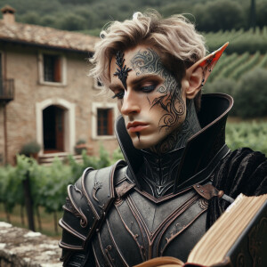Caranthir-Ar-Fieniel from the Witcher. Black eldritch armor. Pal...