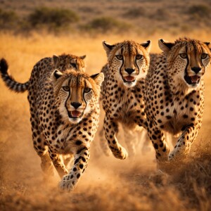 Cheetah running fast